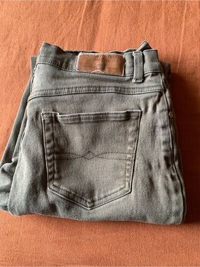 Faded Glory Slim Straight Jeans in Olive Green